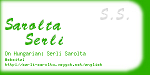sarolta serli business card